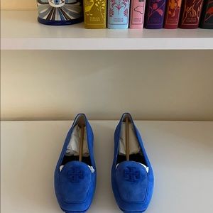 Tory Burch Blue Suede Loafers